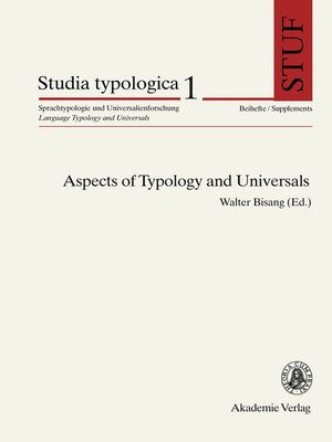 cover image of Aspects of Typology and Universals